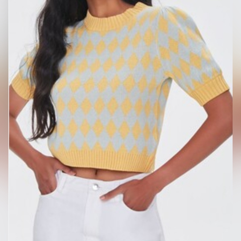 NEW Forever 21 Cropped Knit Sweater Size L